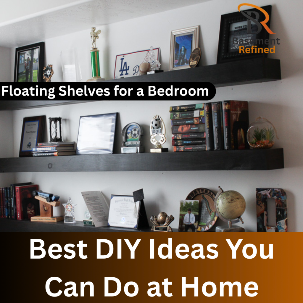 Floating Shelves for a Bedroom