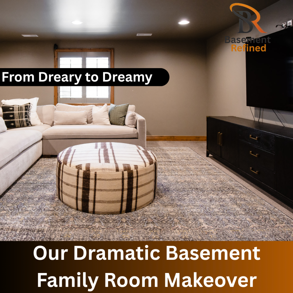 Basement Family Room Makeover