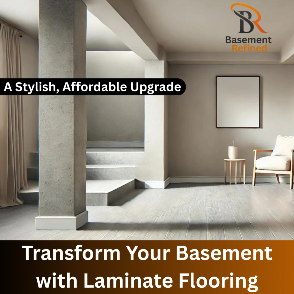 Basement with Laminate Flooring