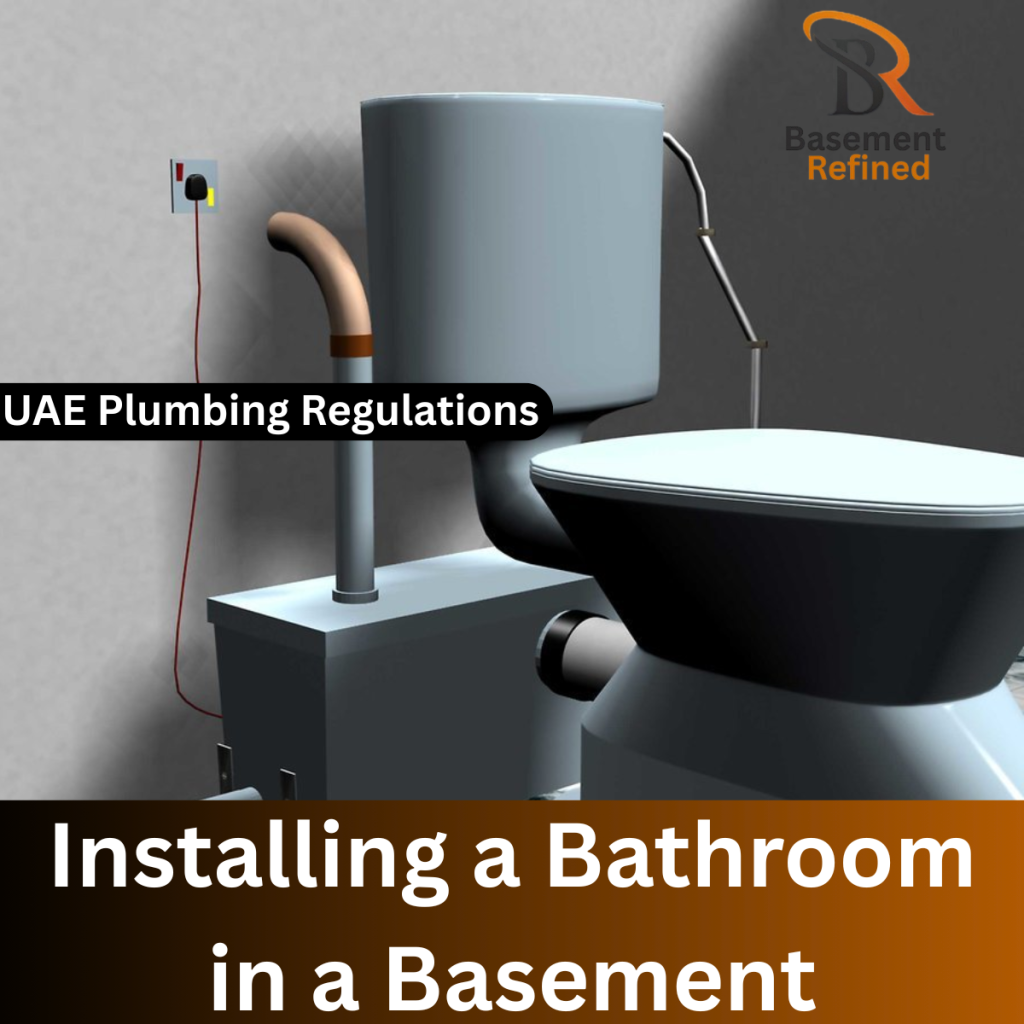 Bathroom in a Basement