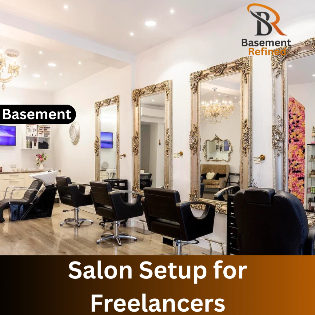 Basement Salon Setup