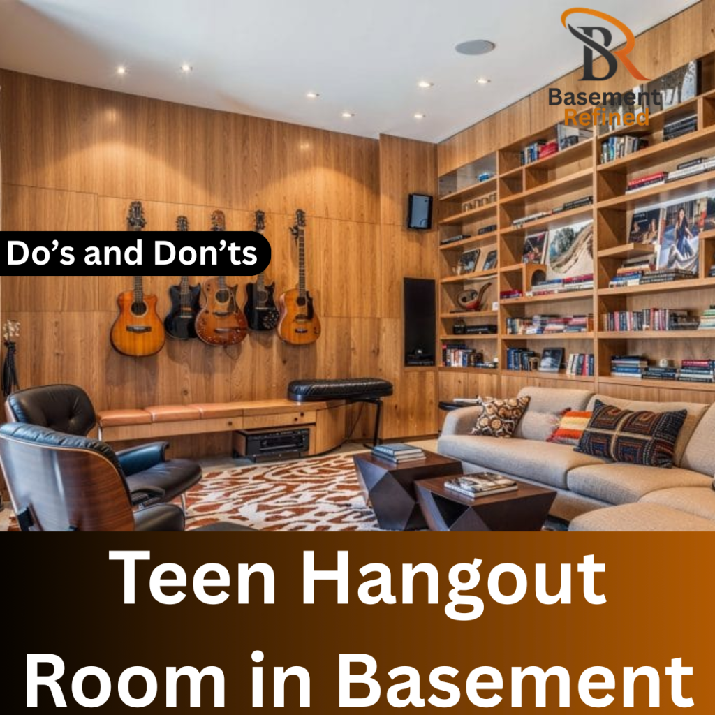 Teen Hangout Room in Basement