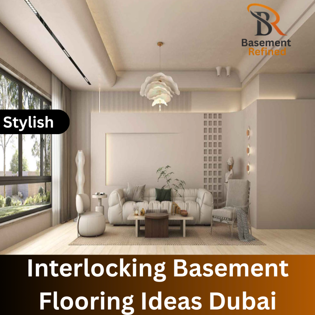 Stylish Interlocking Basement Flooring