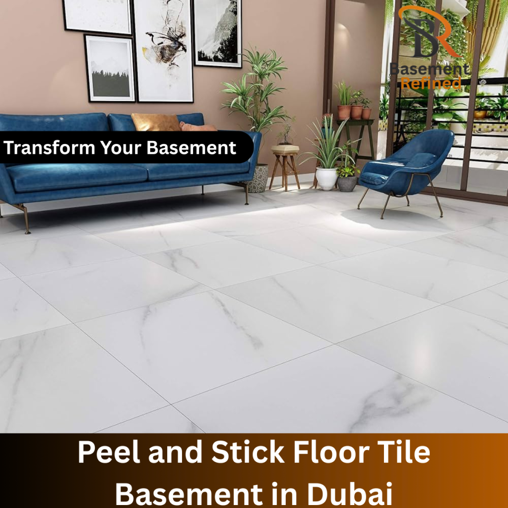 Peel and Stick Floor Tile Basement in Dubai